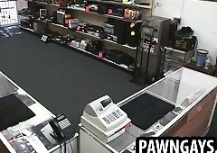 Stupid friend models for some pics at the pawn shop