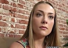 Blonde and Brunette Lesbians in Casting Interview BTS