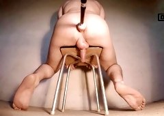 ANAL ORGASM IS INEVITABLE ON THIS CHAIR - prostate milking machine