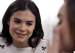 Big-Tits Beauty Freya Parker Puts Innocent Brunette Violet Starr to Test in Steamy Scrabble Match