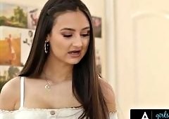 Naughty Roommate Eliza Ibarra Strips Sorority Babe Carter Cruise Bare For Steamy Nude Mass