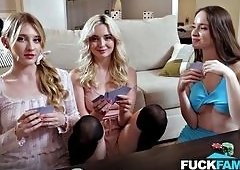 Beautiful Lesbians Oil Up Nipples and Big Butts for Rough Blowjobs and Bottle Sucking
