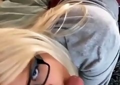 Nerdy blonde wife with big ass, hard doggystyle sex, I found her on meetxx.com