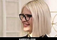 Eliz Bensons Naughty Secretary Surrender: Double-Penetration Pounding from Lorenzo Viota and Francis X in