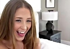 Blonde Audrey Hempburne Too Horny, Rides His Cock Cowgirl