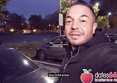 Housewife Liz de Lane Craves Andy Stars Outdoor Car Pounding