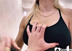Blonde Lesbians Yoga Practice Turns to POV Cunnilingus