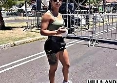 Brunette Babes Outdoor Anal Pounding to Anal Climaxes