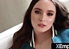 Stunning All-Natural College Vixen Hazel Moore with Tits Bouncing and Screeching Orgasm from Brutal