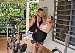 Busty Blonde Tatiana Alvarez Pounds Fitness Trainer Brian Evans