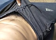 Great masturbation in pants, I end up moaning