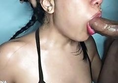 SweedLUNA Gags on Double Cumshot in Throat