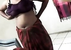 Amateur Indian babe with big boobs and fat ass