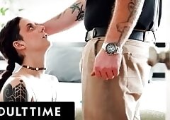 ADULT TIME - Submissive Cam Damage Gets DOMINATED AND FUCKED TO SQUIRTING ORGASM By Burly Stud!