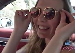 Athletic Hottie Stella Sedona Flaunts Bikini on Coastal Shore, Rides to Coast for Quick