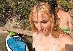 Sav Moolah Gets Face-Fucked on Paddleboard and Facial at Lake POV